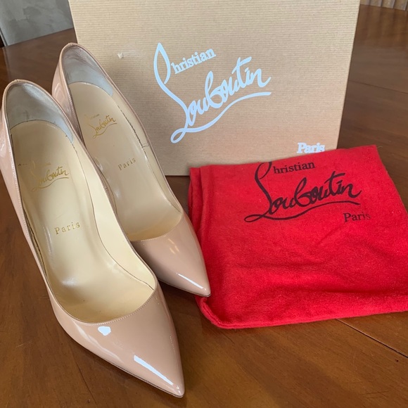 Christian Louboutin So Kate Nude Patent Pump 40.5 - Picture 5 of 9